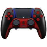 MODDEDZONE BLACK/RED PS5 DualSense Edge Custom Modded Wireless Controller - front view | Silarius