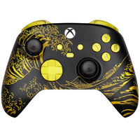 MODDEDZONE BLACK WAVE XBOX SERIES X CUSTOM MODDED CONTROLLER - front view | Silarius