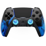 MODDEDZONE BLUE FIRE PS5 CUSTOM MODDED CONTROLLER - front view | Silarius