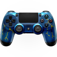 BLUE THUNDER PS4 CUSTOM MODDED CONTROLLER - front view | Silarius