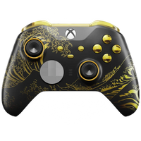 MODDEDZONE BLACK WAVE XBOX ELITE SERIES 2 CUSTOM MODDED CONTROLLER - front view | Silarius