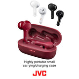 JVC HA-A8TW In-Ear True Wireless Bluetooth Earbuds with Charging Case (White) - side view | Silarius