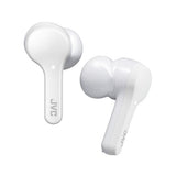 JVC HA-A8TW In-Ear True Wireless Bluetooth Earbuds with Charging Case (White) - front view | Silarius