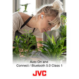 JVC HA-A8TW In-Ear True Wireless Bluetooth Earbuds with Charging Case (White) - detail view | Silarius