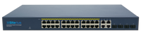 Silarius SIL-A24POE1G450 28-Port Gigabit PoE+ Network Switch 450W for IP Surveillance Systems