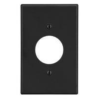 Hubbell PJ7BK Wallplate, Mid-Size, 1-Gang, 1.40" Opening, Black