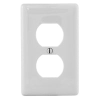 Hubbell NPJJ8W Jumbo 1-Gang Duplex Wall Plate, White