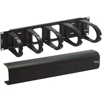 ICC ICCMSCMA52 Plastic Interbay Vertical Ring Panel with Cover, 2U RMS