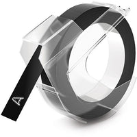 DYMO 520109 Self-Adhesive Glossy Labeling Tape for Embossers, DY EMB 3/8in-9mm 10 Pack Black TAPE - DYMO