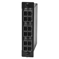 Hubbell OCSC50 12-Adapter Fiber LGX Cassette, OM2, MTRJ to MTP, Black