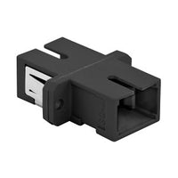 Hubbell FANSCSS12BK Screw Mount Fiber Adapter, SC Simplex, 12-Pack, Black