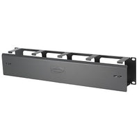 Hubbell HS23C S-Series Horizontal Cable Management, 2-Unit, 3" Extension with Cover, Black