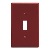Hubbell PJ1R M-Size 1-Gang Toggle Wall Plate, Red