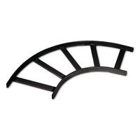 Hubbell HLF0690B NEXTFRAME Ladder Rack, Flat Turn, 6", Black
