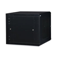 12U Wall Mount Rack Cabinet with Locking Front Door Black