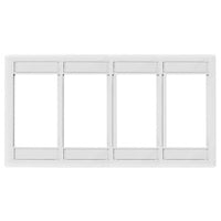 Hubbell IMF4W iSTATION 4-Unit Front Loading Module Frame, White