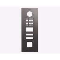 DoorBird D2102FV EKEY sLine Front Panel, Mahogany Brown (RAL 8016)
