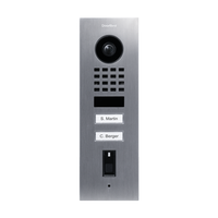 DoorBird D1102FV Fingerprint Flush-Mount IP Video Intercom, Graphite Black (Polar Raven)