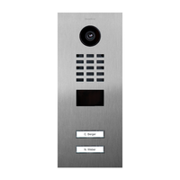 DoorBird 429641048 D2102V IP Video Intercom, 2-Call Button, Flush Mount, Brushed V4A Stainless Steel