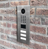 DoorBird 429614875 D2103V IP Video Intercom, 3-Call Buttons, Flush-Mount, Stainless Steel V2A