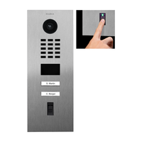 DoorBird 429615148 D2102FV Fingerprint 50 IP Video Intercom, 2-Call Button, Flush Mount, Brushed Stainless Steel V2A