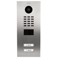 DoorBird 429681631 D2202V Surface-Mount IP Video Intercom with 2-Call Button, Stainless Steel, Powder-Coated Semi-Gloss, Blue Lilac (RAL 4005)