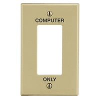 Hubbell PJ26C Wall Plate, 1-Gang Decorator Opening, Ivory