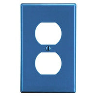 Hubbell PJ8BL M-Size 1-Gang Duplex Wall Plate, Black