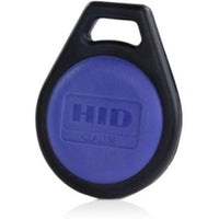 HID 3254PNNMN iCLASS 32k SE Smart Key, SIO Programmed, Sequential Matching Encoded/Printed (Inkjetted), Black with Blue 