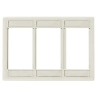 Hubbell IMF3OW iSTATION 3-Gang Front Loading Module Frame, 3-Unit, Office White
