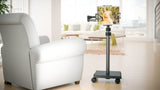 LEVO G2 Deluxe Tablet Floor Stand – Adjustable Height 30"–56", 5-Axis Arm, Universal Fit for iPad, Kindle, Samsung & More – Hands-Free Use in Bed, Sofa, Office – Gunmetal Grey