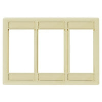 Hubbell IMF3EI iSTATION 3-Gang Front Loading Module Frame, 3-Unit, Electrical Ivory