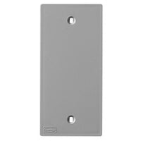 Hubbell KP14GY KP Series Faceplate, 1-Gang, Blank Opening, Gray