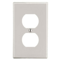 Hubbell PJ8LA M-Size 1-Gang Duplex Wall Plate, Light Almond