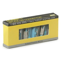 Hubbell FCSCF900M50GBP Fusion Splice Fiber Optic Connector, SC, Multimode, OM3/OM4, Blister Pack, Aqua