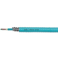 Hubbell HFCB19012P4 HFCB19 Series Indoor / Outdoor Tight Buffer, 12 Strand, Plenum, Armored, OM4, MM, Aqua Jacket