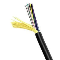 Hubbell HFCD14012P3BK Fiber Optic Cable, 12 Fiber, OM3, Black