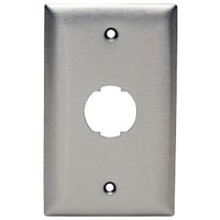 Hubbell HISF11 High-Impact Stainless Steel Faceplate for Single Gang with One Port