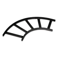 Hubbell HLF1290B Wired Ladder and Ladder Connector, 12" Wide Flat Turn, Black