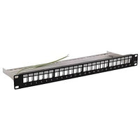 Hubbell HPJS24 Patch Panel, Jack, Unloaded, 24-Port, Shielded