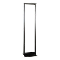 Hubbell HPW96RR19 Relay Rack, 84" Height, ML, 51-Units, Aluminum, Black