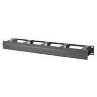 Hubbell HS13C H-Series 1U Horizontal Cable Manager with Cover, 3" Extension, Black