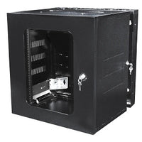 Hubbell HSQ2436 CabinetQUADCAB Wall Mount 2'H x 36"D Black, Rack Cabinet and Frame