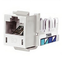 Hubbell HXJ6W XCELERATOR CAT6 Modular Jack, White