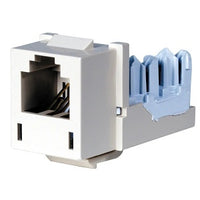 Hubbell HXJUOW Keystone Jack, 6POS USOC OW Voice Grade Jack, Office White