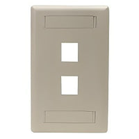 Hubbell IFP16TI Wall Plate, Single-Gang, 6-Port, Titanium