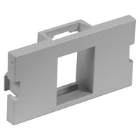 Hubbell IM1K1GY Audio / Video Unloaded Keystone Module, 1-Port, Flat, 1-Unit, Gray
