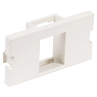 Hubbell IM1K1W Audio / Video Unloaded Keystone Module, 1-Port, Flat, 1U, White