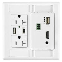 Hubbell IMFP1D1W 2-Gang Decora iStation Frame Wall Plate, White