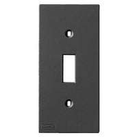 Hubbell KP1BK KP Series 1-Gang Nylon Wallplate, One Toggle, Black